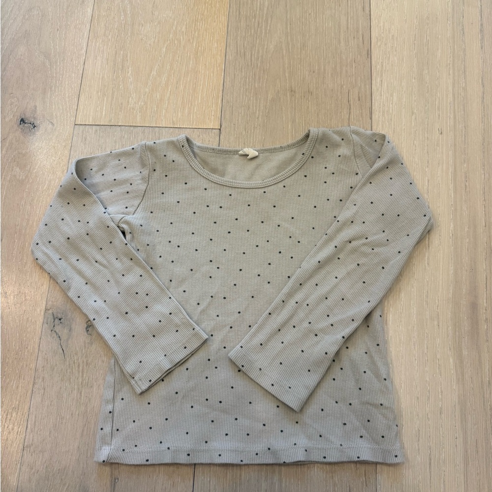 Quincy Mae polka dots top 4-5Y
